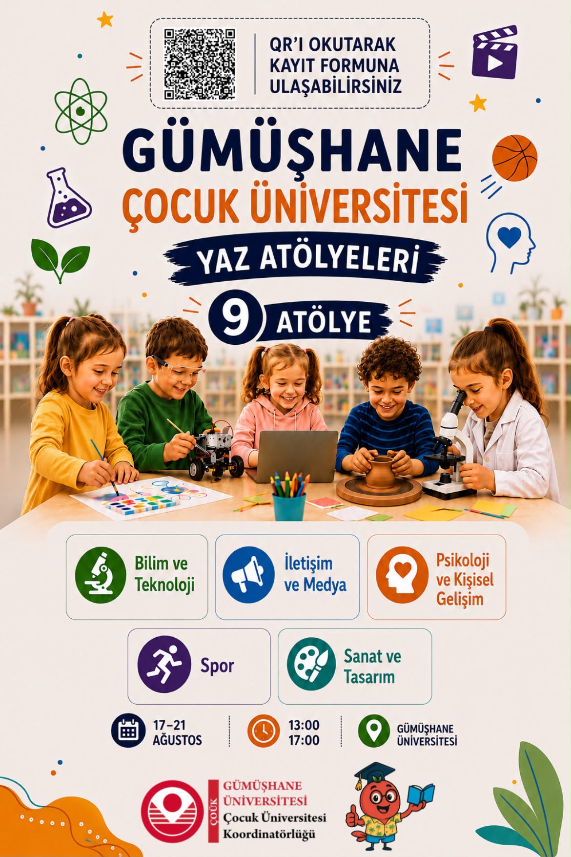 Gümüşhane Çocuk Üniversitesi Yaz Atölyeleri