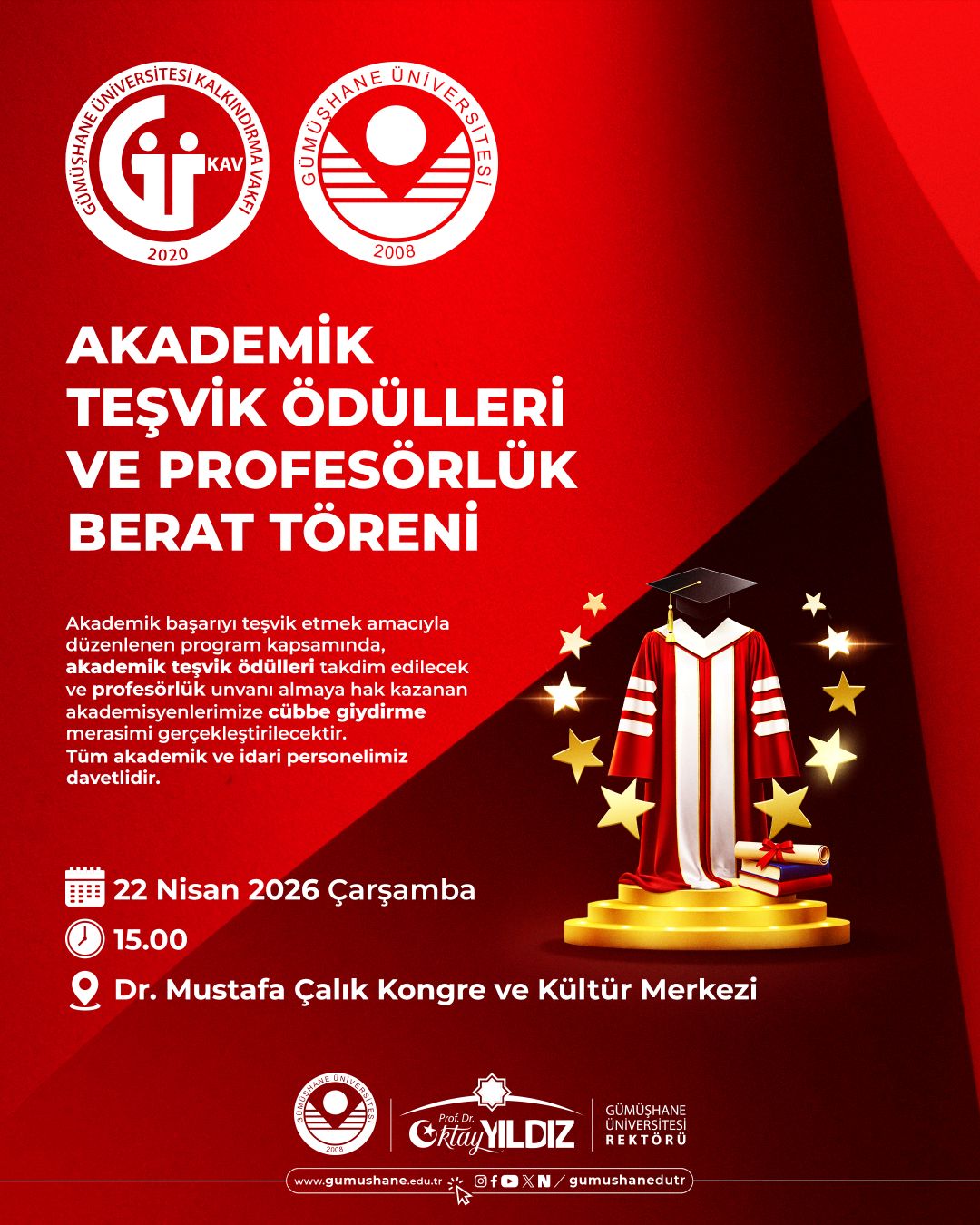 Akademik Teşvik Ödülleri ve Profesörlük Berat Töreni