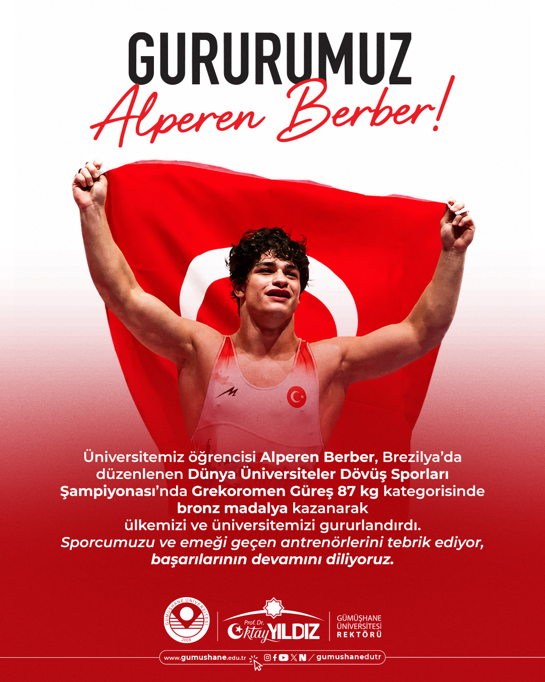 Alperen Berber Dünya Üniversiteler Şampiyonasında Bronz Madalyanın Sahibi Oldu