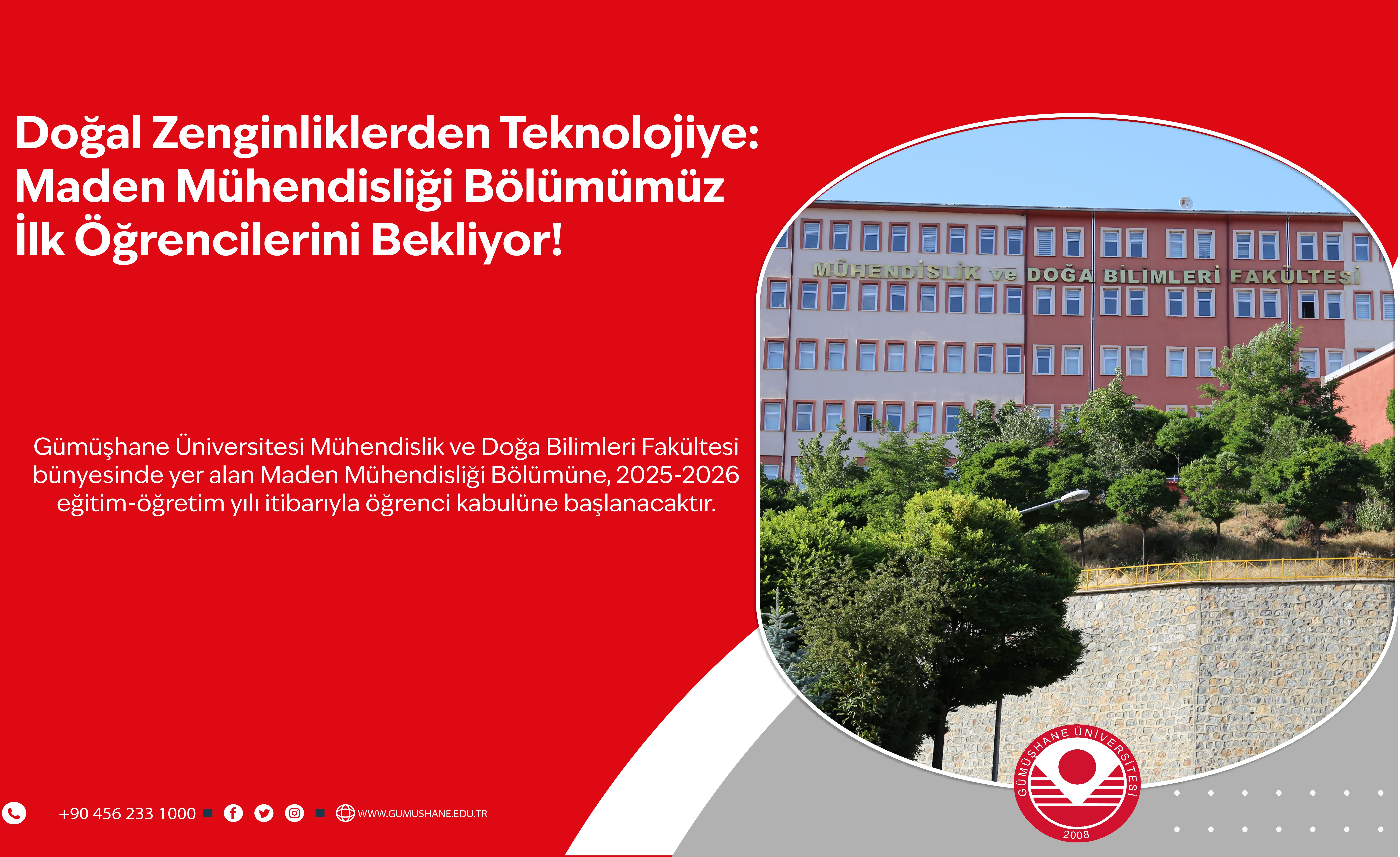 Maden Mühendisliği Bölümümüze Öğrenci Alıyoruz