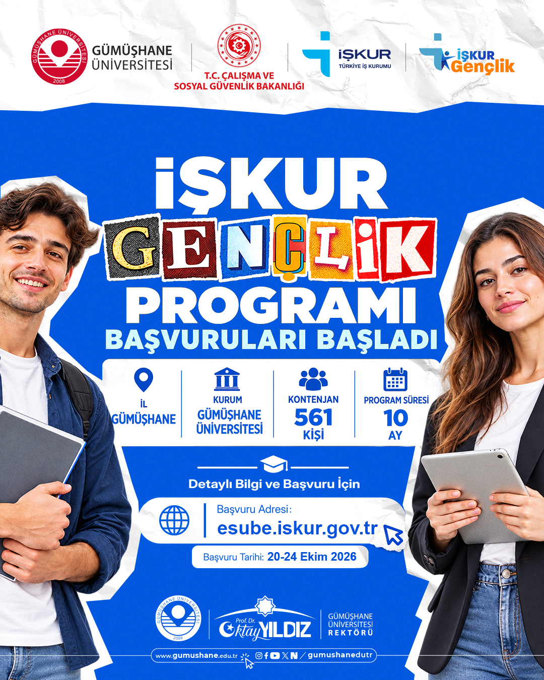 Üniversitemizde İŞKUR Gençlik Programı Başvuruları Başladı!